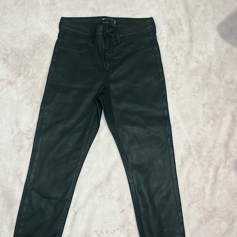 NEVER WORN- ASOS Design Petite Leather-Look Tight Fit Pants - Size 28/28